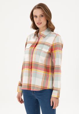 Kadın Kiremit Uzun Kollu Gömlek - 50291093031