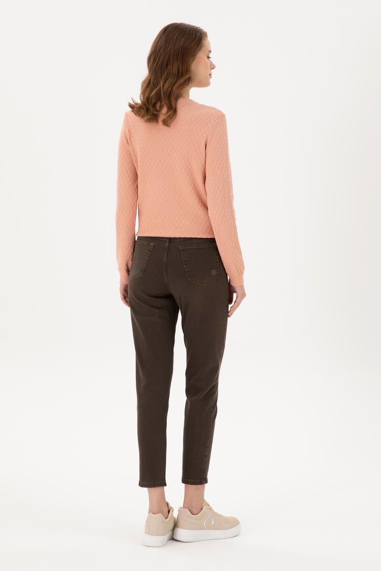 Kadın Kahverengi Jean Pantolon - 50291040003
