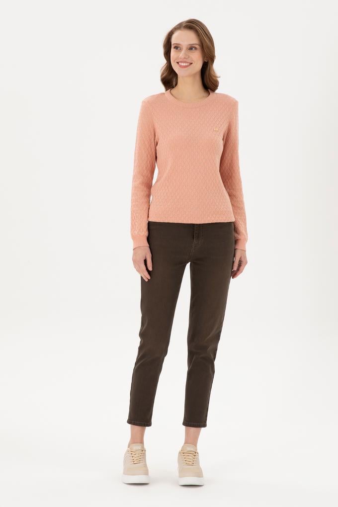 Kadın Kahverengi Jean Pantolon