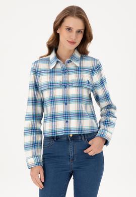 Kadın Saks Uzun Kollu Gömlek - 50291115003