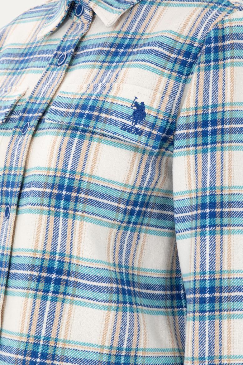 Kadın Saks Uzun Kollu Gömlek - 50291115003