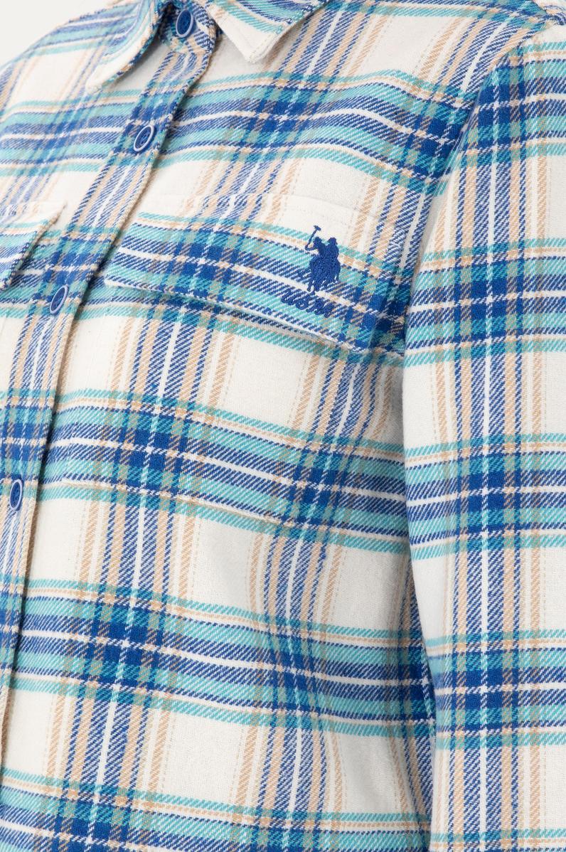 Kadın Saks Uzun Kollu Gömlek