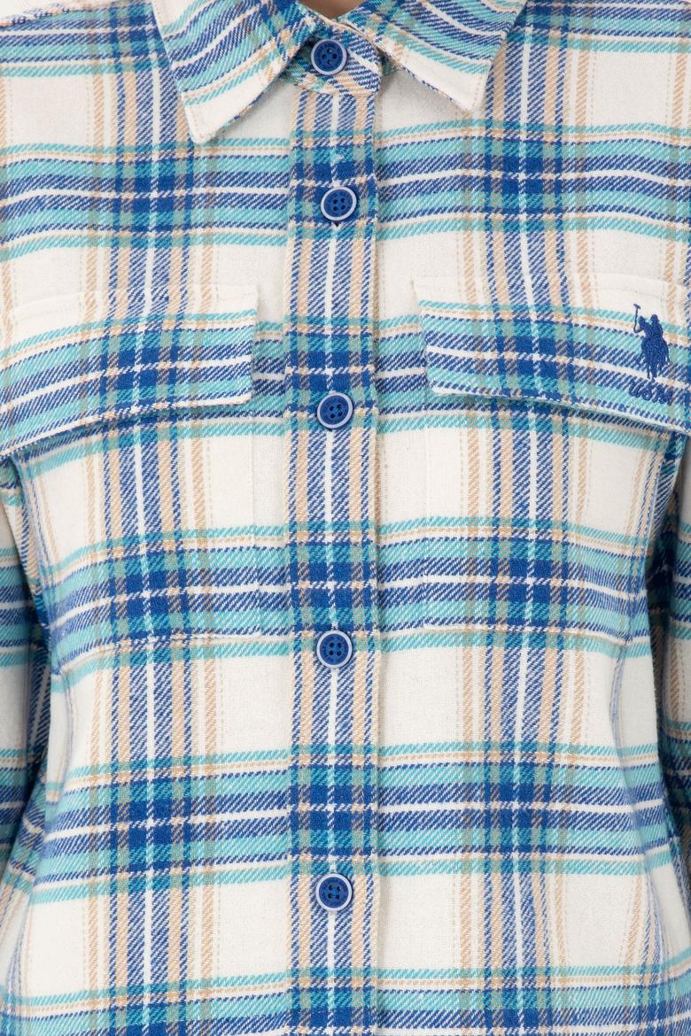 Kadın Saks Uzun Kollu Gömlek - 50291115003