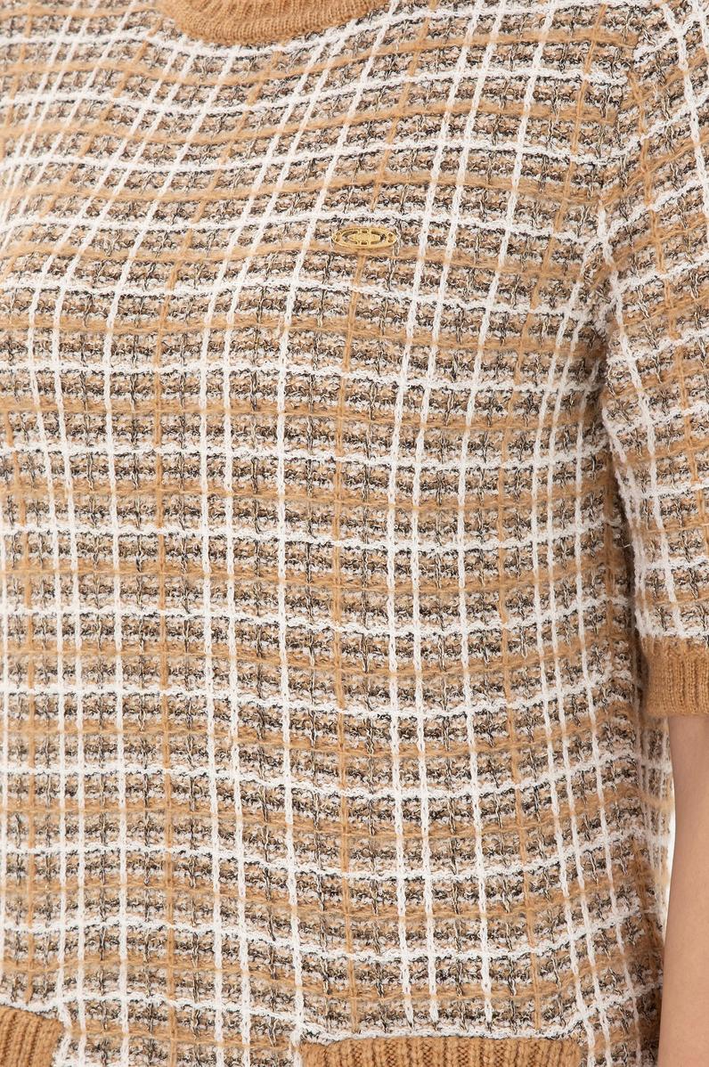 Kadın Camel Bisiklet Yaka Triko Elbise