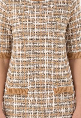 Kadın Camel Bisiklet Yaka Triko Elbise - 50293076005