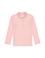 Kız Çocuk Toz Pembe Polo Yaka Basic Sweatshirt