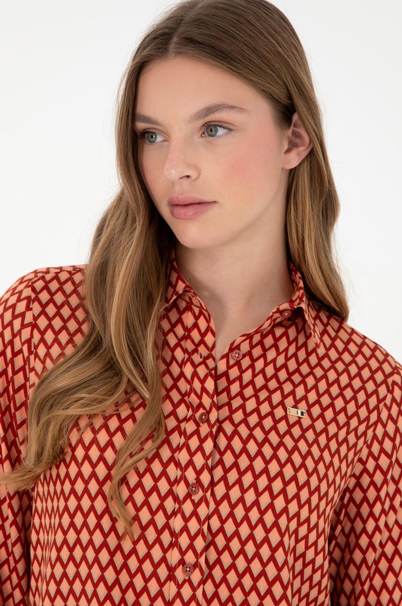 Kadın Somon Uzun Kollu Gömlek