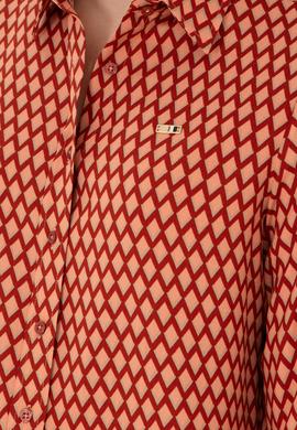 Kadın Somon Uzun Kollu Gömlek - 50297114012