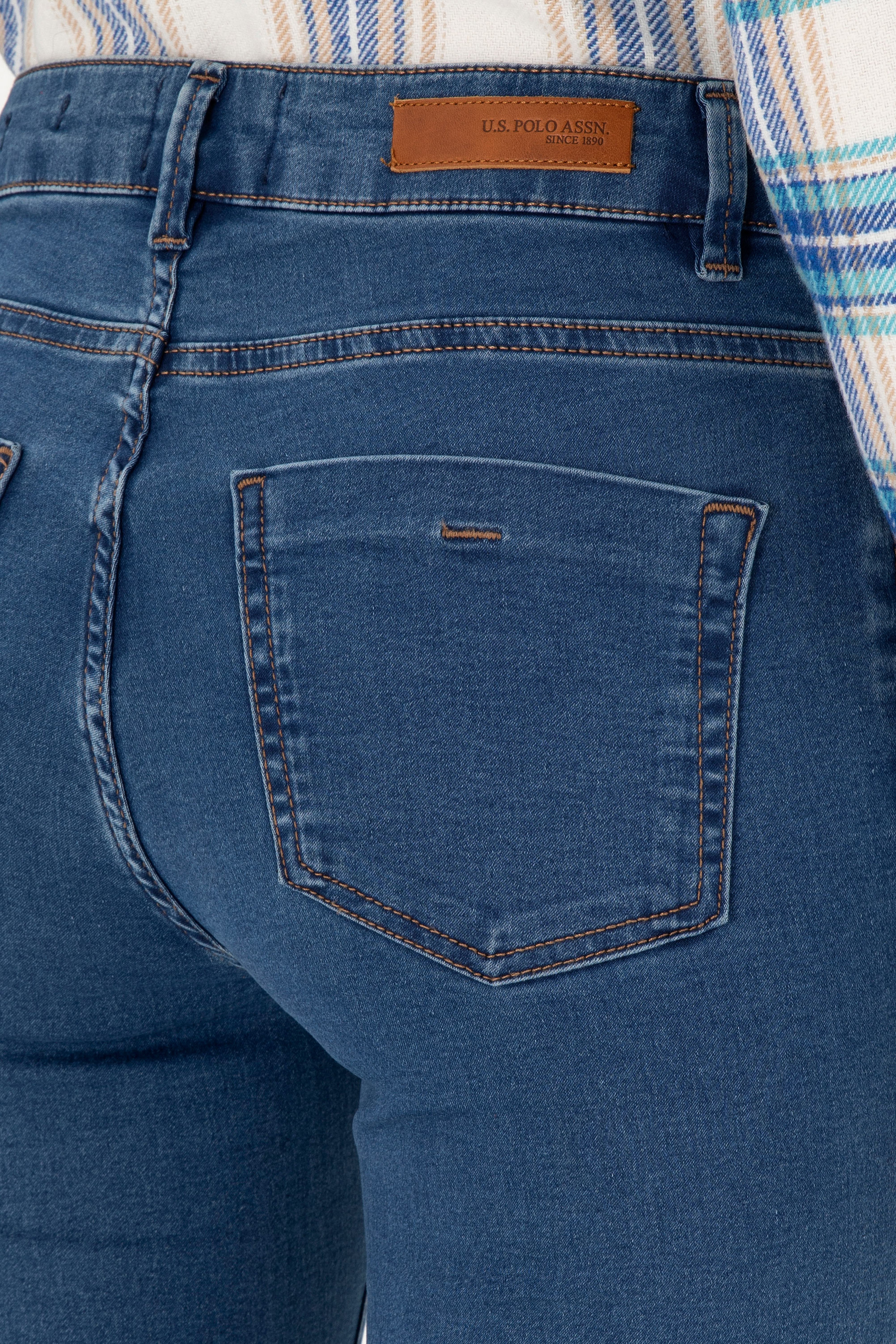 Kadın Mavi Toothpick Fit Jean Pantolon - Image 6
