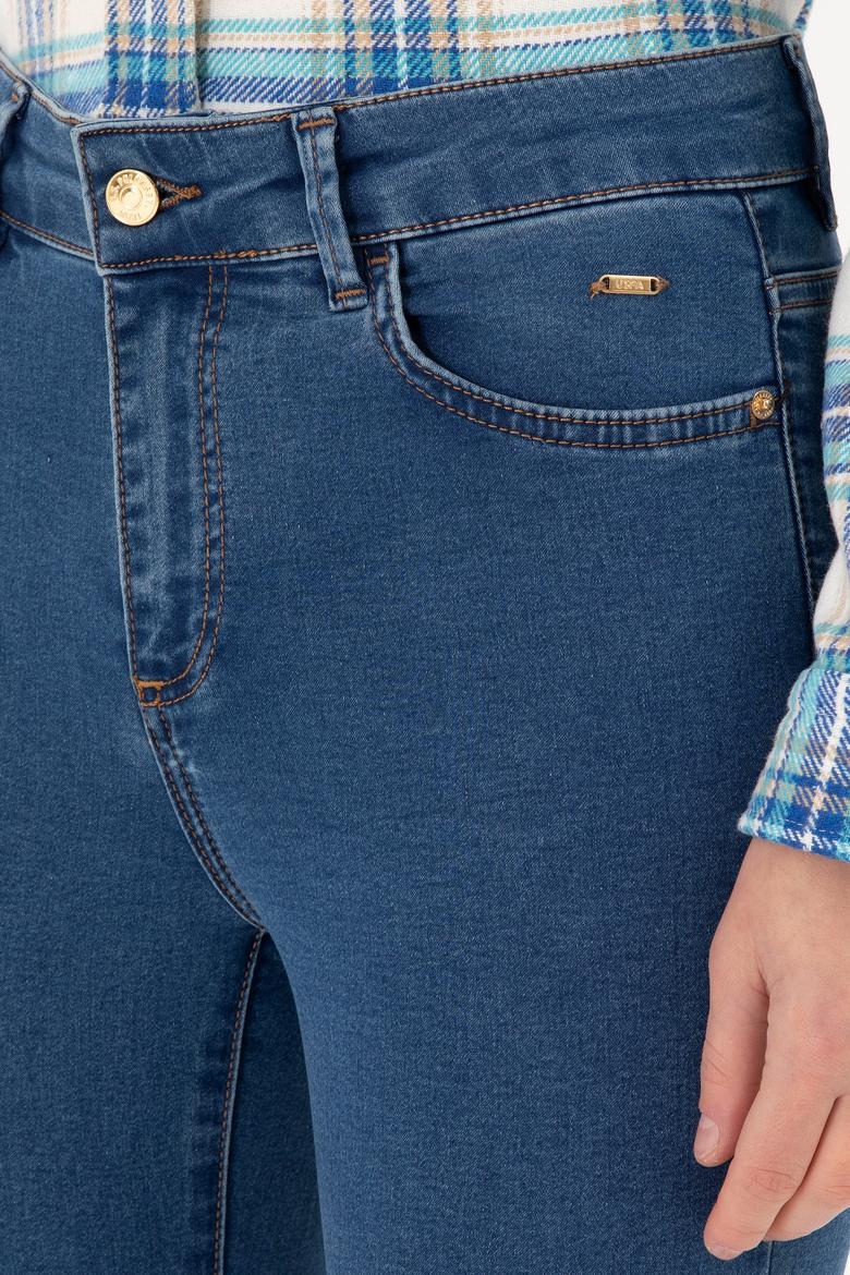 Kadın Mavi Toothpick Fit Jean Pantolon - 50297503001