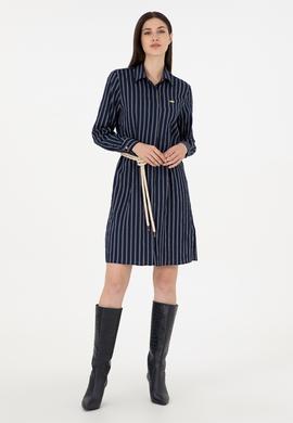 Kadın Lacivert Dokuma Elbise - 50298074007