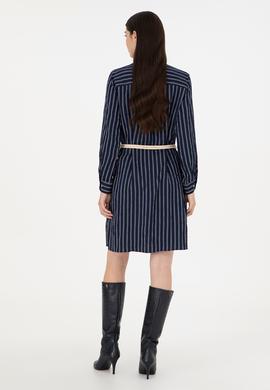 Kadın Lacivert Dokuma Elbise - 50298074007