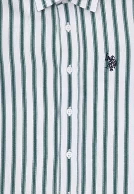 Erkek Çocuk Koyu Yeşil Uzun Kollu Gömlek - 50297387003