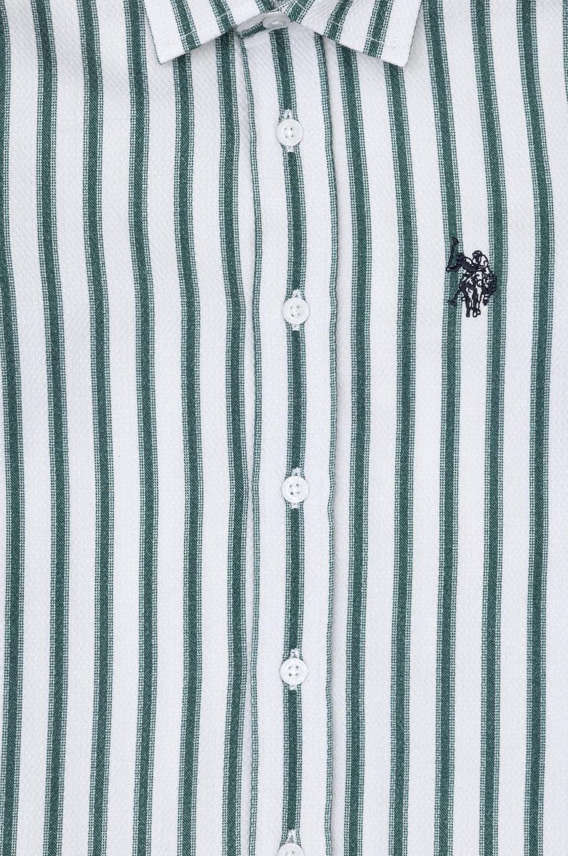 Erkek Çocuk Koyu Yeşil Uzun Kollu Gömlek