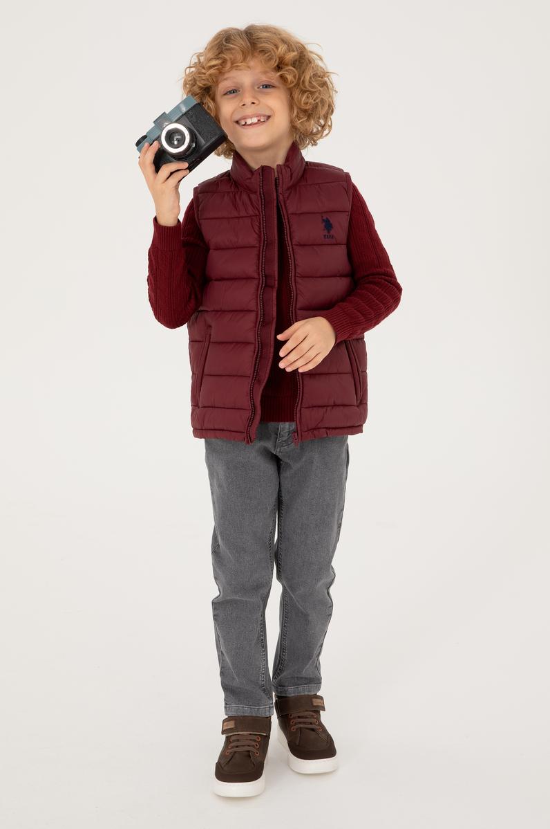 Erkek Çocuk Bordo Yelek