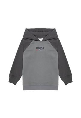 Erkek Çocuk Gri Kapüşonlu Sweatshirt - 50293495029