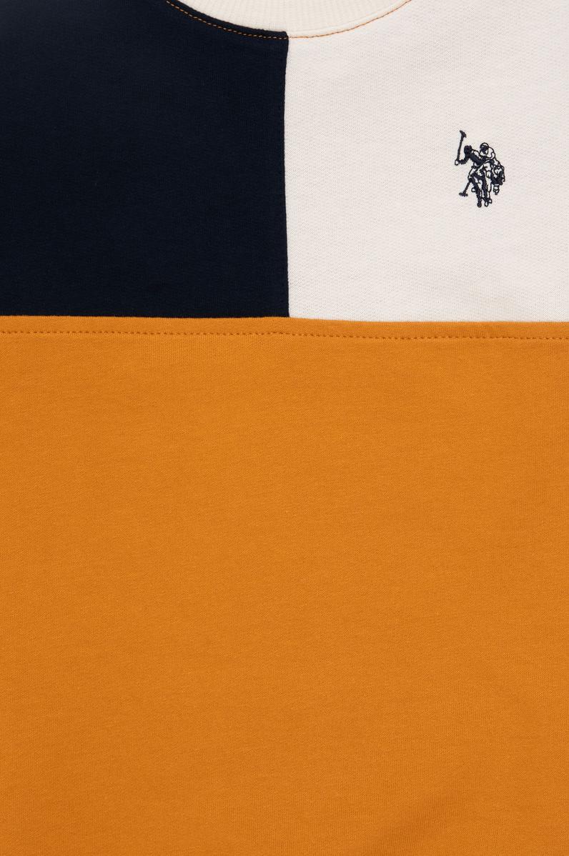Erkek Çocuk Hardal Bisiklet Yaka Sweatshirt