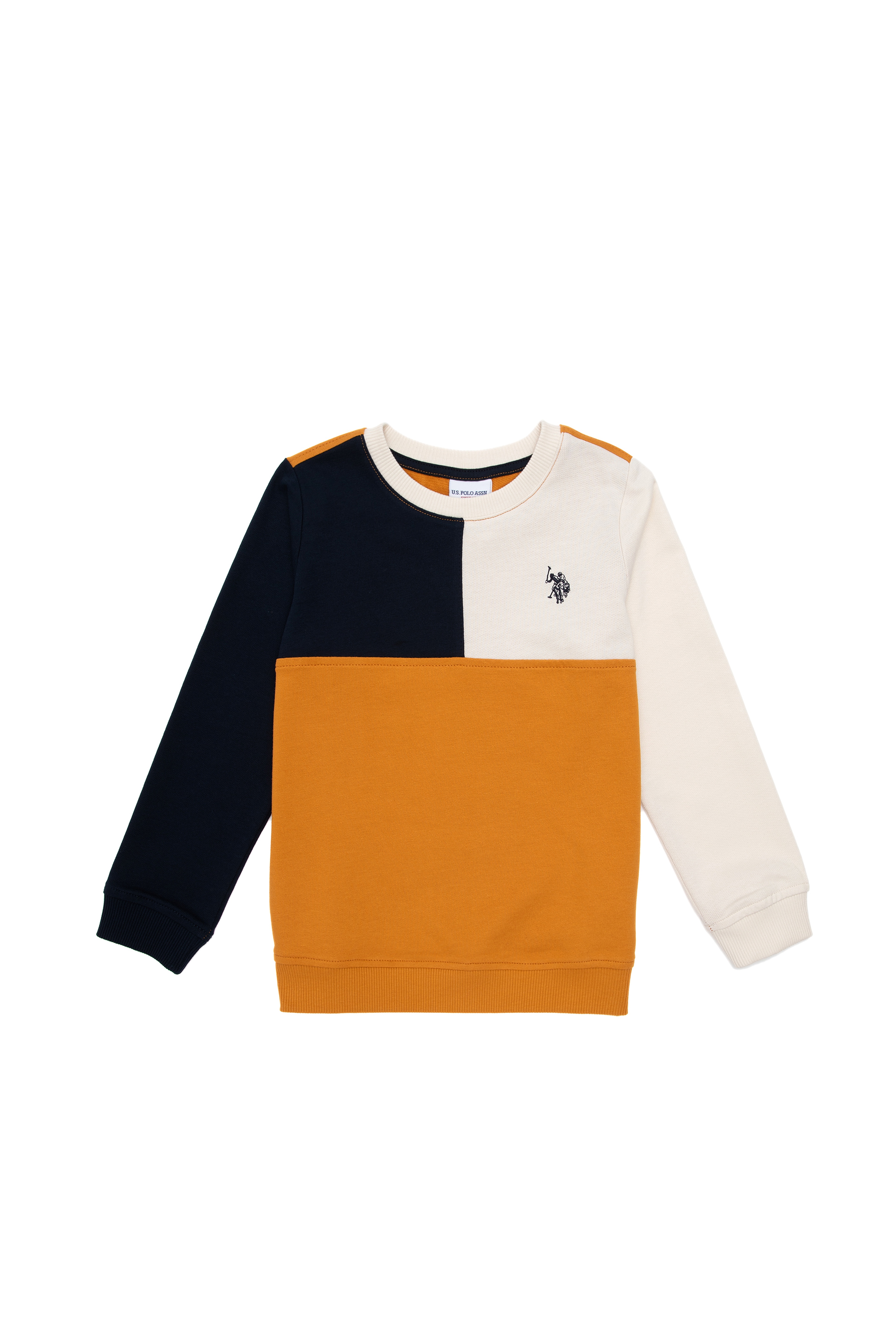 Erkek Çocuk Hardal Bisiklet Yaka Sweatshirt - Image 3