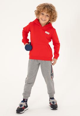 Erkek Çocuk Kırmızı Kapüşonlu Sweatshirt - 50293566006