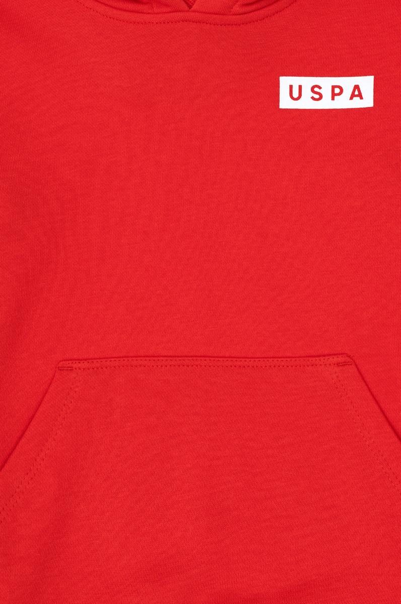 Erkek Çocuk Kırmızı Kapüşonlu Sweatshirt