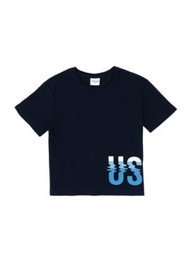 Erkek Çocuk Lacivert Bisiklet Yaka Tişört - 50295427055