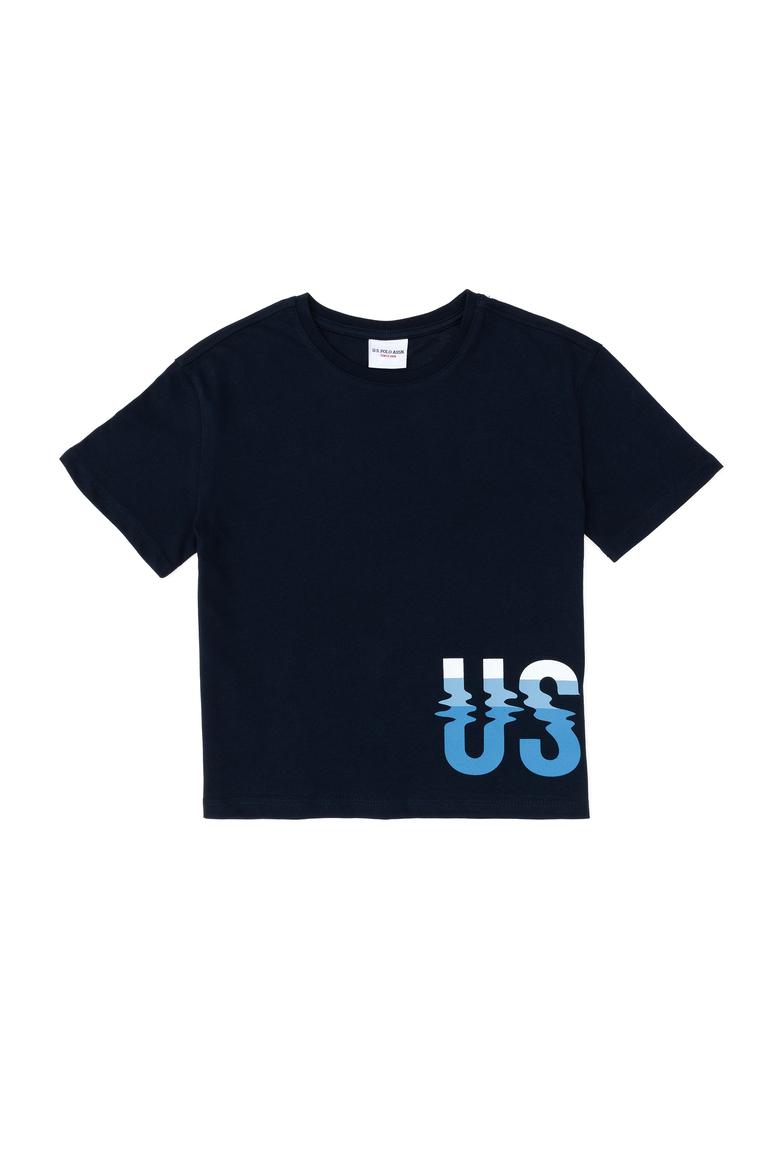 Erkek Çocuk Lacivert Bisiklet Yaka Tişört - 50295427055