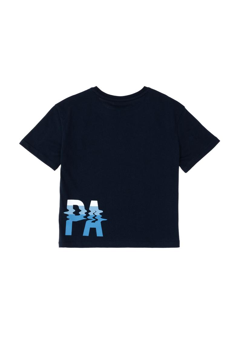 Erkek Çocuk Lacivert Bisiklet Yaka Tişört - 50295427055