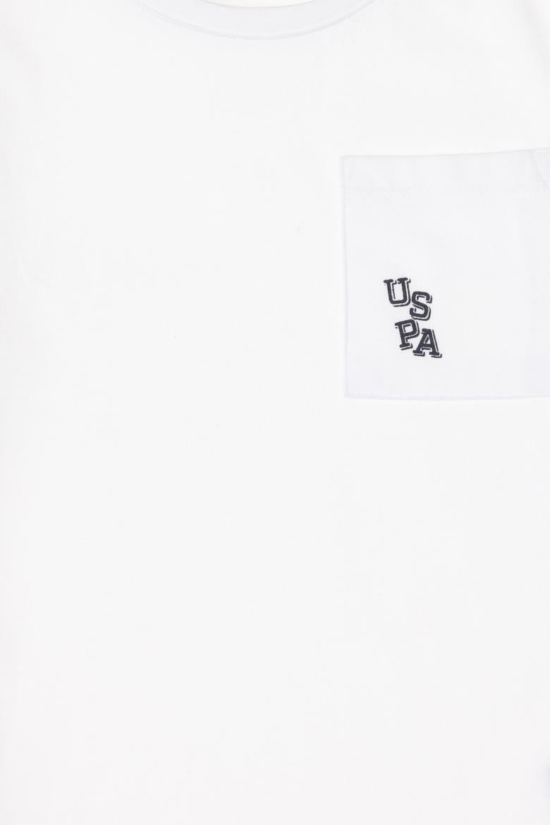 Erkek Çocuk Beyaz Bisiklet Yaka Tişört - 50298096009