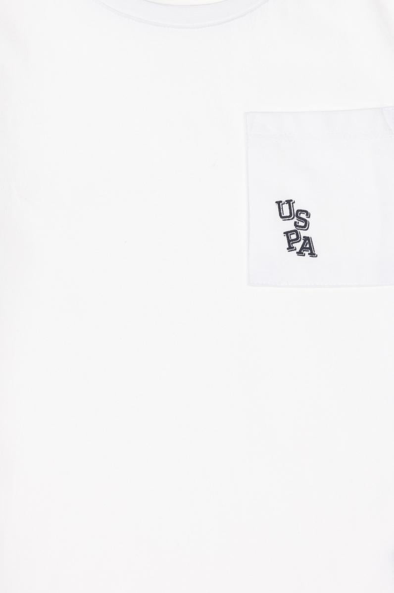 Erkek Çocuk Beyaz Bisiklet Yaka Tişört