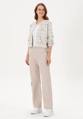 Kadın Krem Bomber Ceket - 50292427005