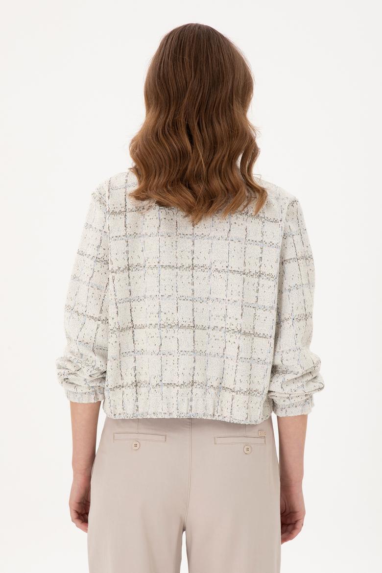 Kadın Krem Bomber Ceket - 50292427005