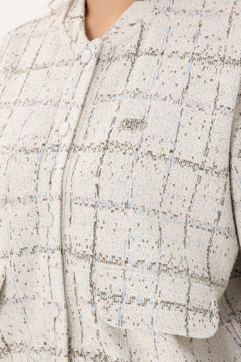 Kadın Krem Bomber Ceket - 50292427005