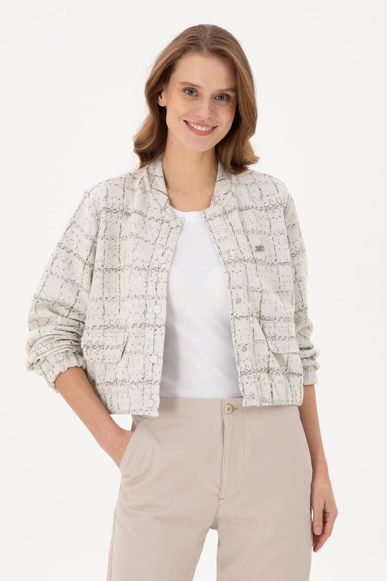 Kadın Krem Bomber Ceket