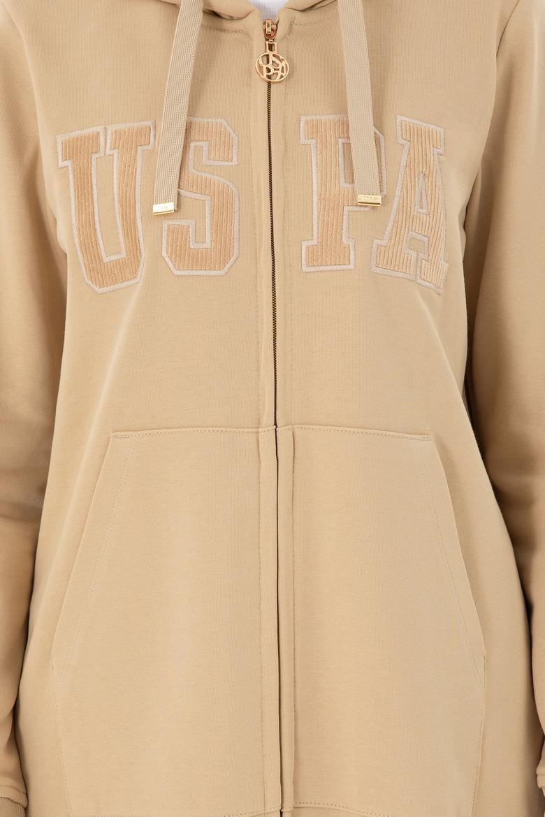 Kadın Kum Kapüşonlu Sweatshirt - 50289544059