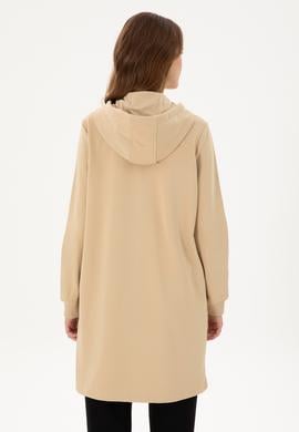 Kadın Kum Kapüşonlu Sweatshirt - 50289544059