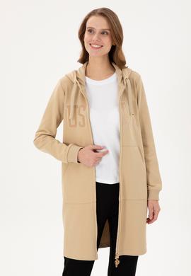 Kadın Kum Kapüşonlu Sweatshirt - 50289544059