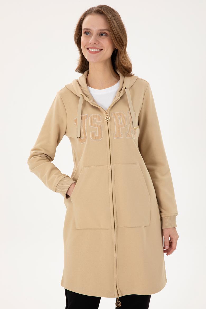 Kadın Kum Kapüşonlu Sweatshirt - 50289544059