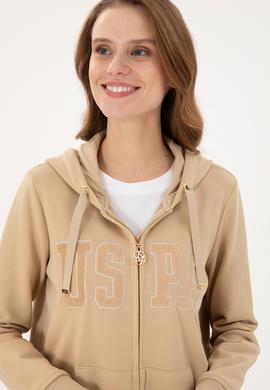 Kadın Kum Kapüşonlu Sweatshirt - 50289544059