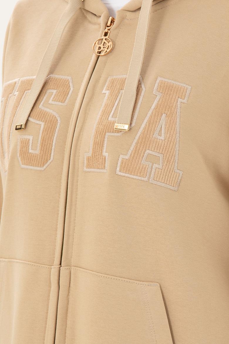 Kadın Kum Kapüşonlu Sweatshirt - 50289544059