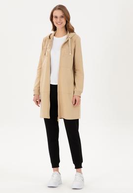 Kadın Kum Kapüşonlu Sweatshirt - 50289544059