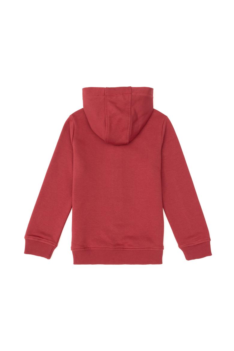 Erkek Çocuk Vişne Basic Fermuarlı Sweatshirt - 50293536074