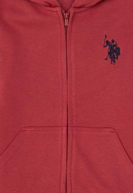 Erkek Çocuk Vişne Basic Fermuarlı Sweatshirt - 50293536074