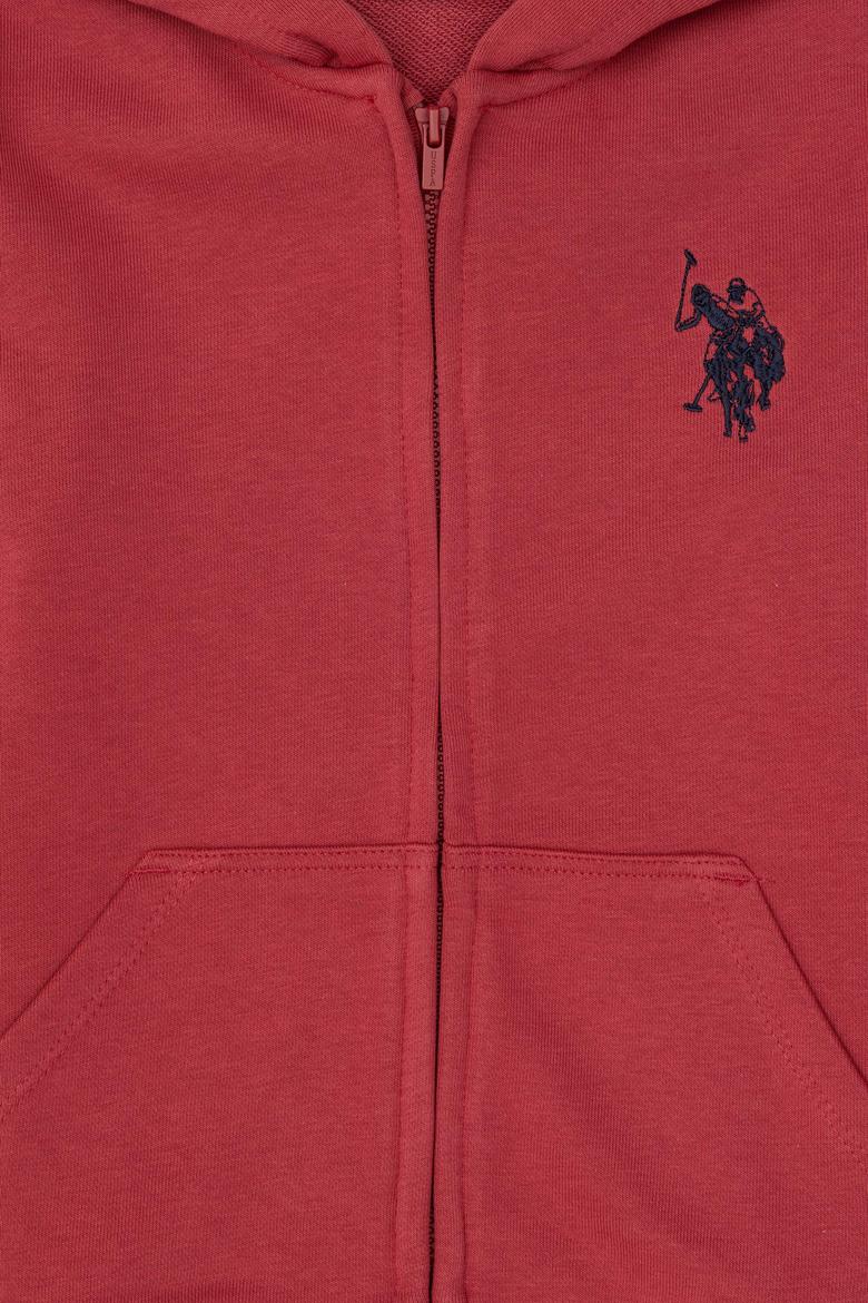 Erkek Çocuk Vişne Basic Fermuarlı Sweatshirt - 50293536074