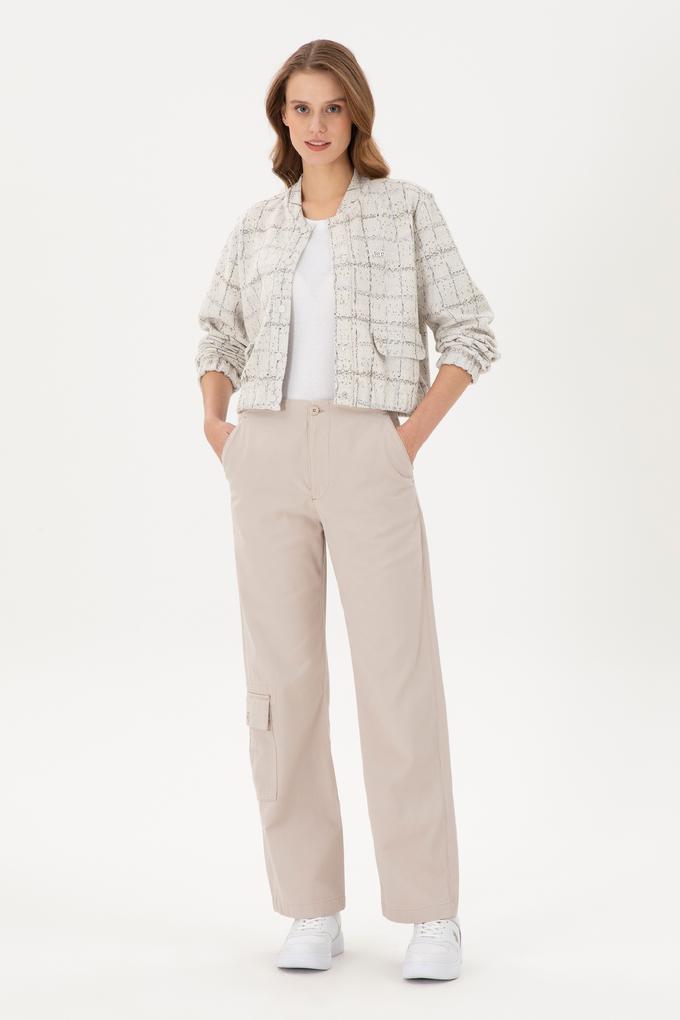 Kadın Taş Cargofit Kanvas Pantolon