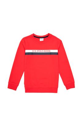 Erkek Çocuk Kırmızı Bisiklet Yaka Sweatshirt - 50293606008