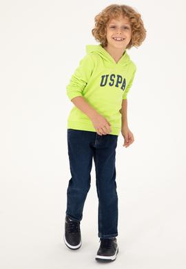 Erkek Çocuk Elma Yeşili Kapüşonlu Sweatshirt - 50293614124