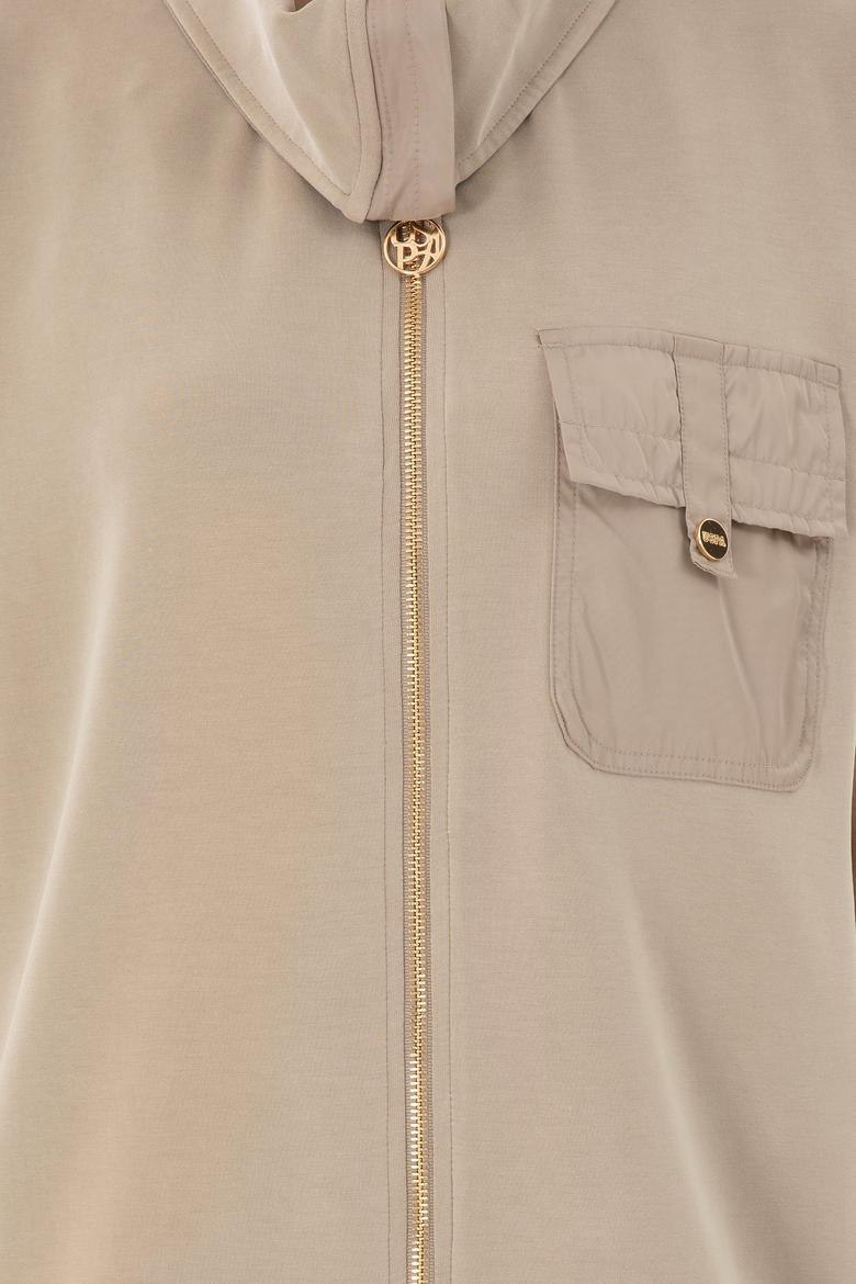 Kadın Açık Haki Örme Yelek - 50292386012