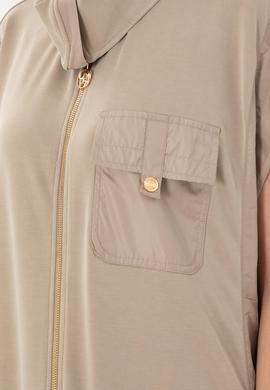 Kadın Açık Haki Örme Yelek - 50292386012