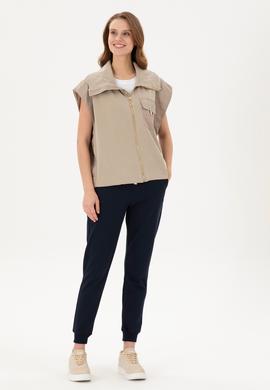 Kadın Açık Haki Örme Yelek - 50292386012