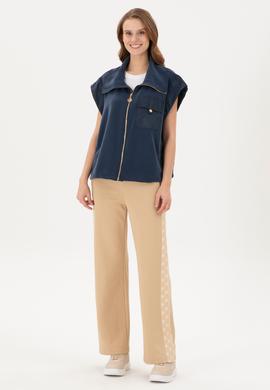 Kadın Lacivert Örme Yelek - 50292386008